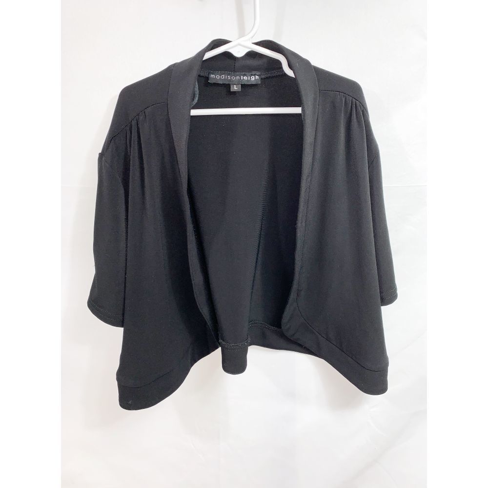Madison Leigh Girls Black Shrug Sz L